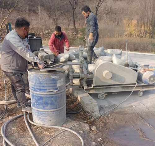 武山路面下沉注浆